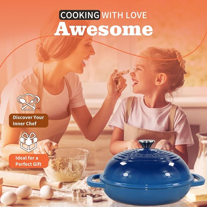 Enameled Cast Iron Bread Oven, 6 Quart Dutch Oven - Image 2