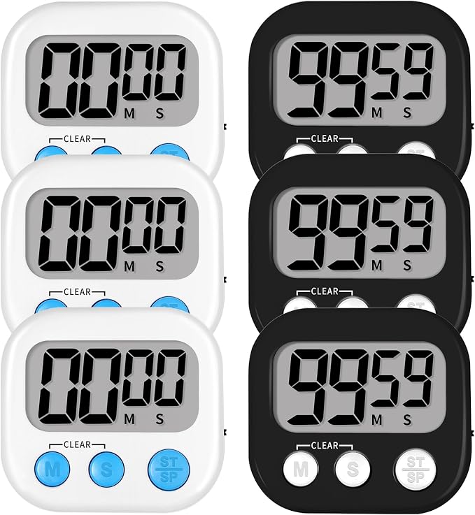 Lasubst Digital Kitchen Timers for Cooking, Magnetic Classroom Timers for by Lasubst