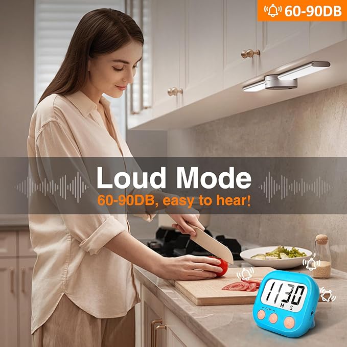 2 Pack Kitchen Timers Loud Ring Digital Timers - Image 2