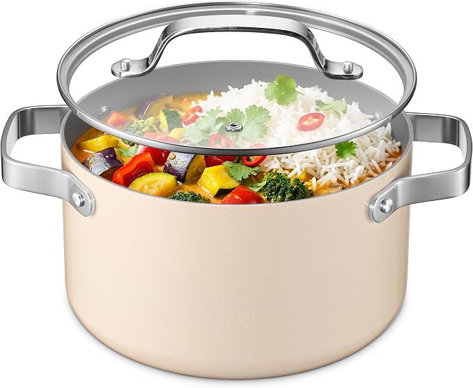 Bakken 5 Quart Ceramic Coated Stock Pot by BAKK%C3%8BNMASTER