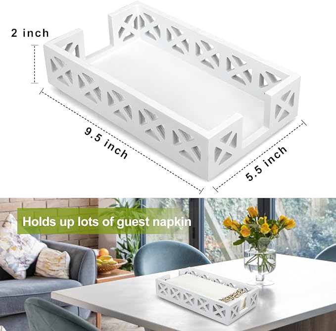 Guest Towel Holder Tray for Bathroom Napkin Holder Modern Disposable Hand Towel - Image 4