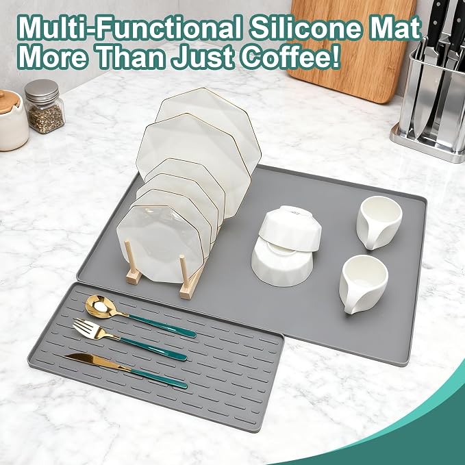 Silicone Coffee Mat, Eco-friendly, Hygienic Drying Pad, Leak-Proof and Non-Slip - Image 2