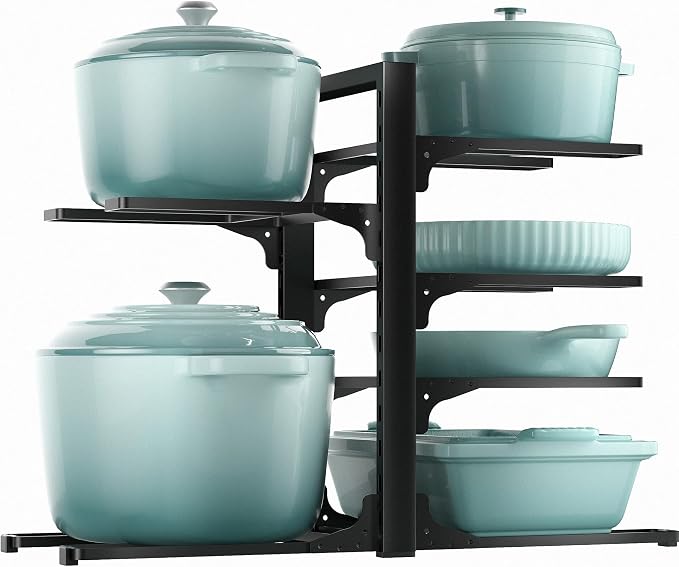 ORDORA 6-Tier Pots and Pans Organizer under Cabinet, Kitchen Cabinet Organizers by ORDORA