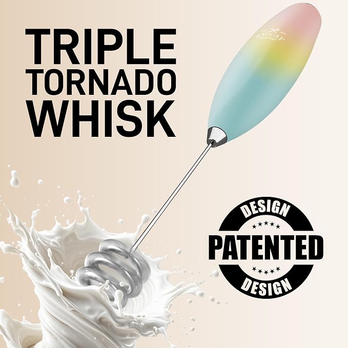 Zulay Kitchen Patented Tornado Triple Whisk Milk Frother - Image 6