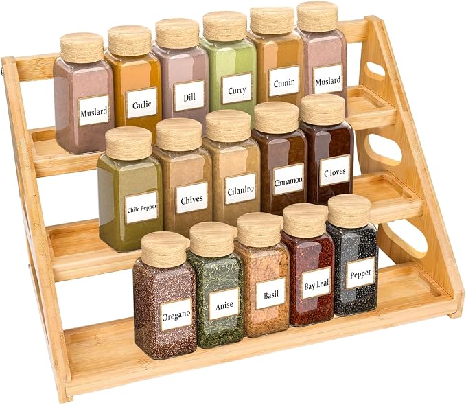Spice Rack - Tiered Spice Rack Organization by Unknown