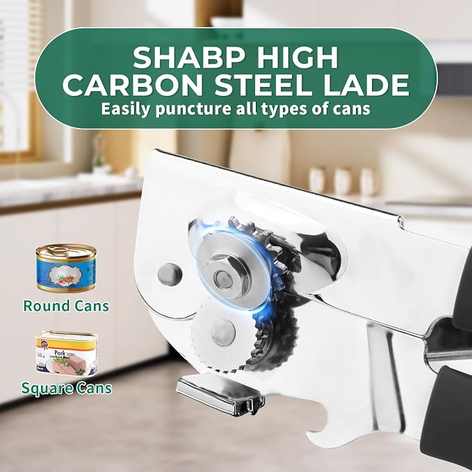 Commercial Can Opener Manual Heavy Duty Stainless Steel Handheld Smooth Edge - Image 3