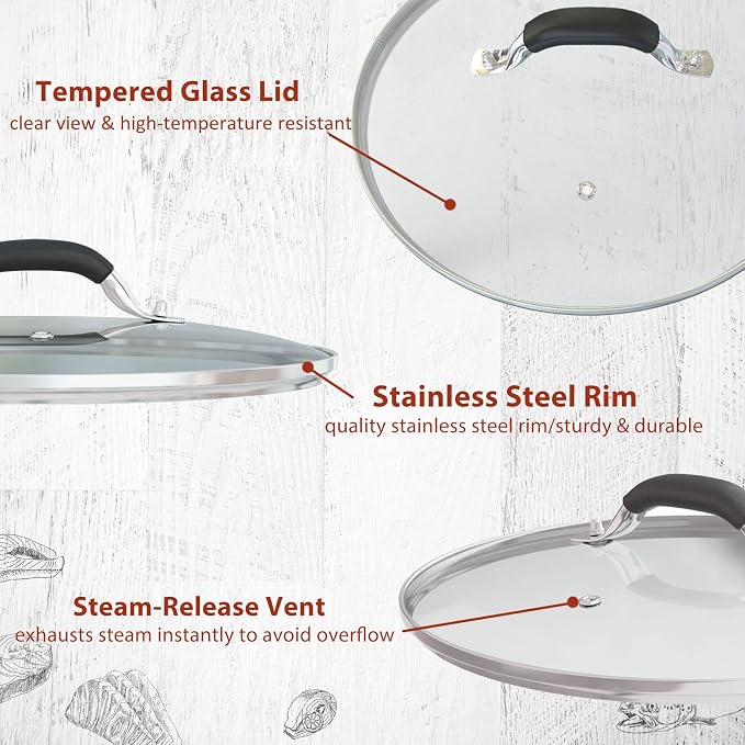 12 Inch Tempered Glass Pot Lid Compatible - Image 3