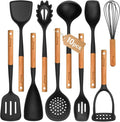 Large Silicone Cooking Utensils Set, Heat Resistant Silicone Utensils by Blithely