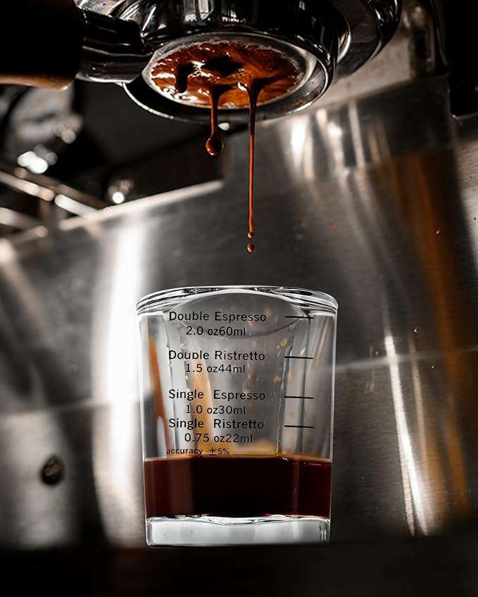 Shot Glasses Measuring Cup Set 2PACK Espresso Shot Glasses Liquid Heavy Glass - Image 4