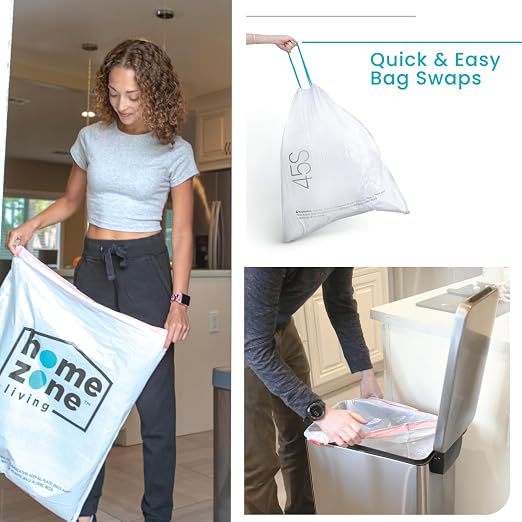 Home Zone Living 12 Gallon Slim Kitchen Trash Can - Image 4