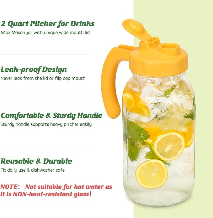 Soligt Glass Mason Jar Pitcher - Image 4
