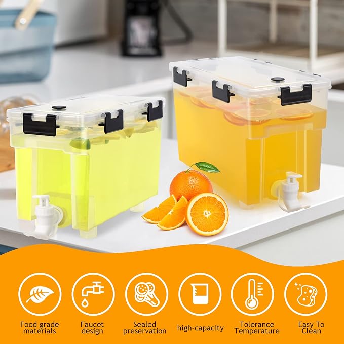 2.5 Gallon Drink Dispenser For Fridge, Beverage Dispenser - Image 3
