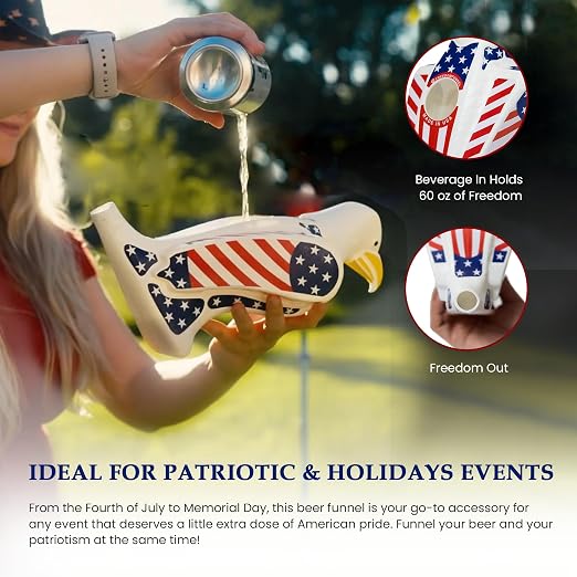 Freedom Funnel – Patriotic Eagle Beer Funnel - Image 4