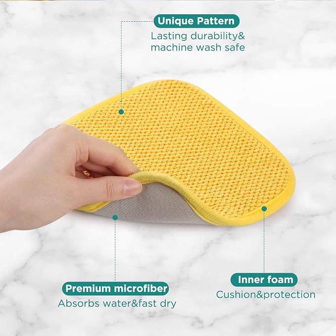 GeeRic Microfiber Dish Drying Mat, Super Absorbent Kitchen Dish Drying Pad - Image 3