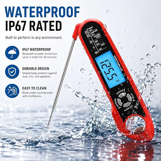Digital Instant Read Meat Thermometer Waterproof Kitchen Food Cooking - Image 5