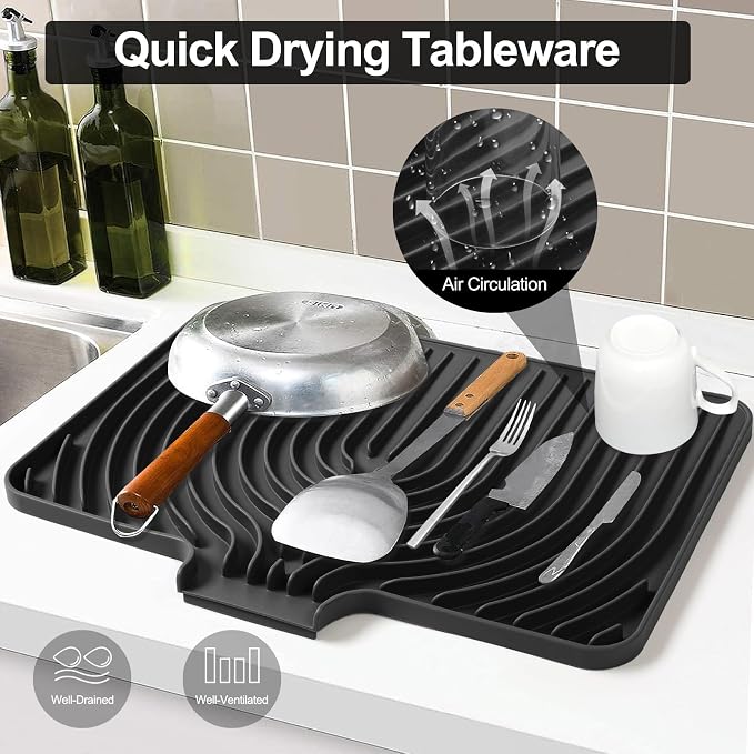 Dish Drying Mat for Kitchen Counter, - Image 4