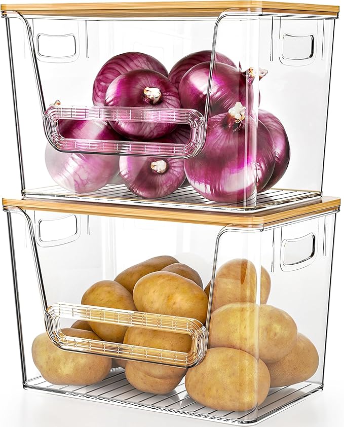 Delamu 2 Set Pantry Organizers and Storage, Trash Bag Holder Under Sink by DELAMU