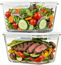 2 Pack Large Glass Storage Containers by Unknown