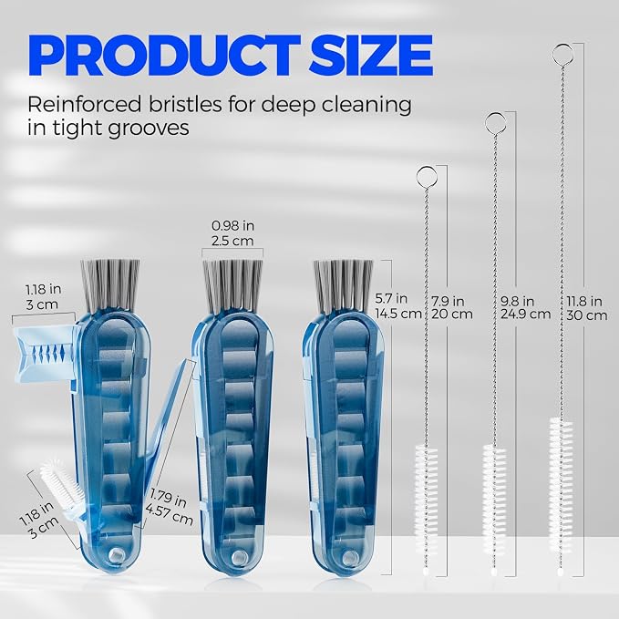 6 Pack Holikme 4 in 1 Cup Lid Cleaning Brush Set - Image 7