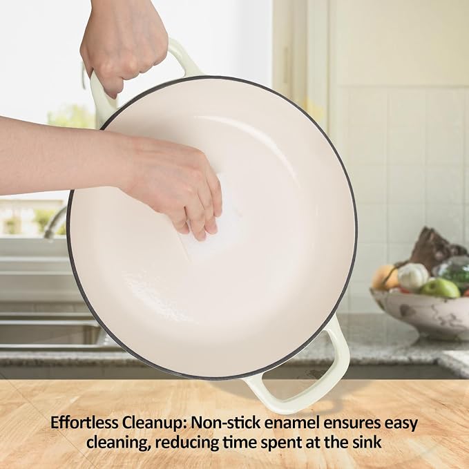 Enameled Cast Iron Dutch Oven, 3.8 Quart Pot - Image 7