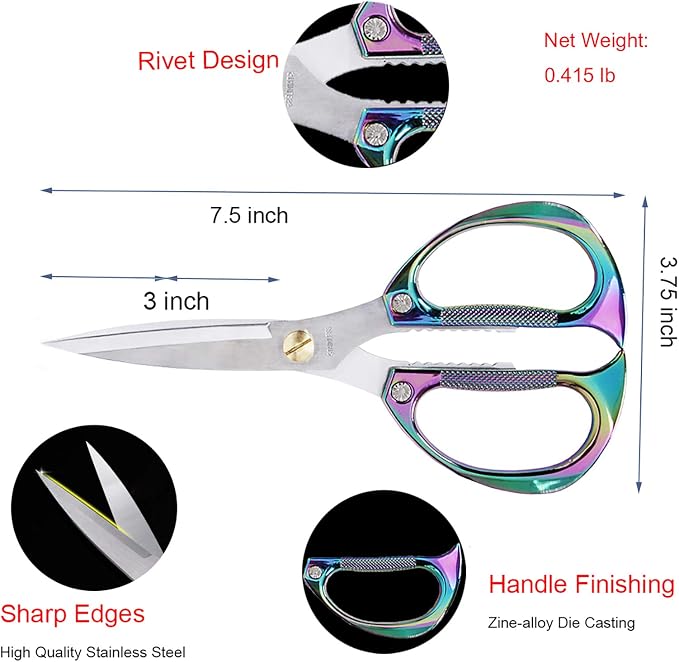 Kitchen Scissors All Purpose Heavy Duty Kitchen Shears - Image 8