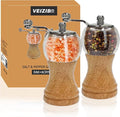 Salt and Pepper Grinder Set Manual Pepper Mill Set Classical Hand Shake Wooden by VEIZIBEELtd