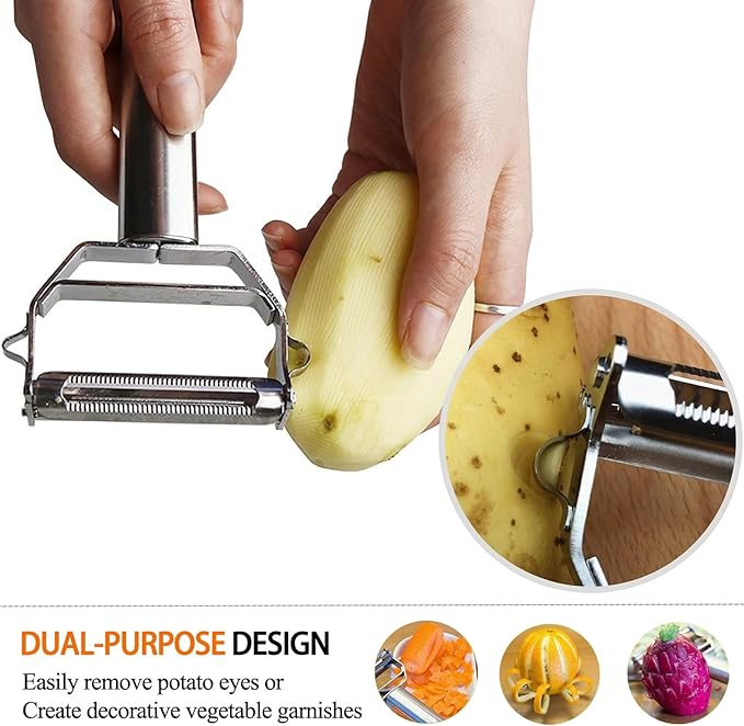 Sunkuka Potato Apple Vegetable Peeler Julienne Peeler - Image 5