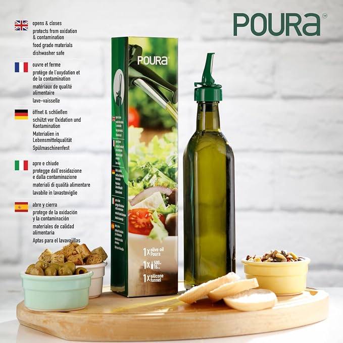 Poura Glass Olive Oil Bottle Drizzler - Image 6