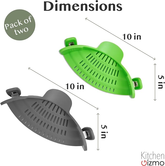 2 Pack Kitchen Gizmo Snap-On Strainer - Image 3