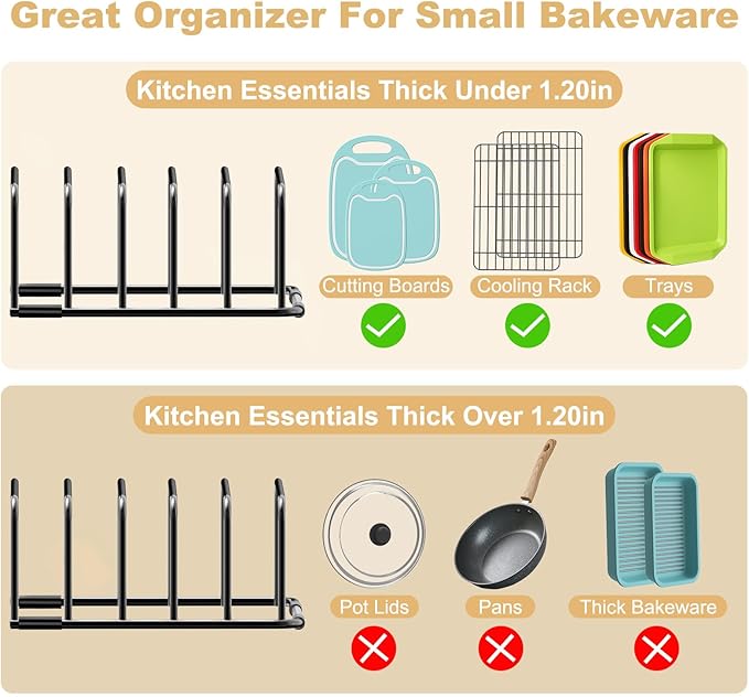 Fikoksol Cutting Board Organizer and Baking Sheet Rack, Tray Dividers - Image 4