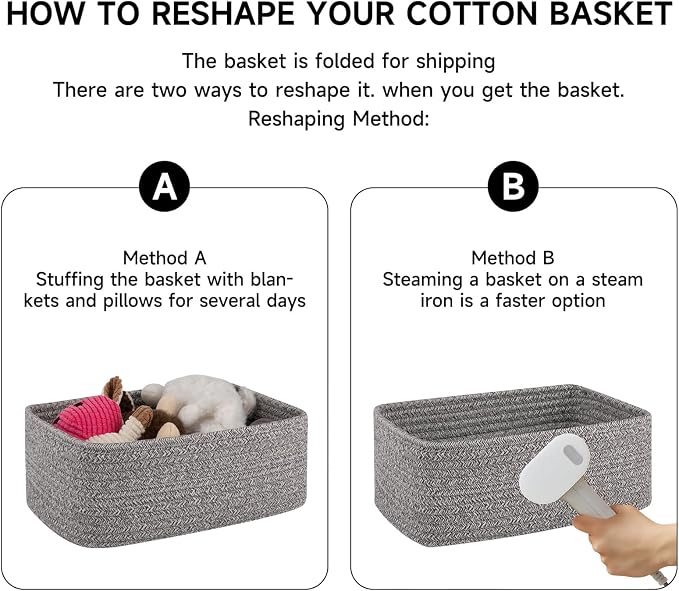 OIASKET 6 Pack Storage Baskets for Shelves, Small Baskets for Shelves, Cute - Image 6