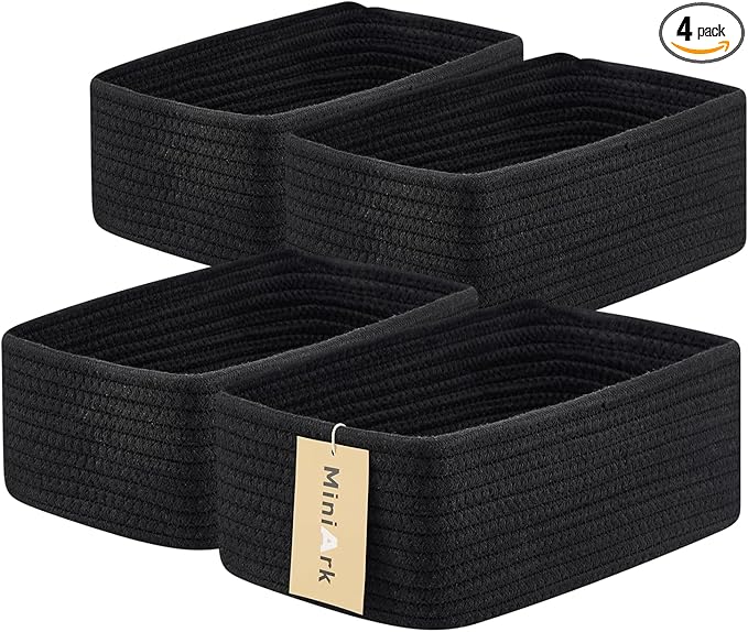 MiniArk Small Storage Baskets for Organizing | Closet Organizer Bins | Shelf by MiniArkStorageBasketsHome