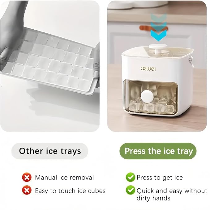Plastic Ice Cube Trays with Bin and Scoop - Image 4