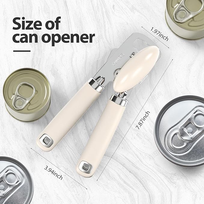 Safring Can Opener Manual, Heavy Duty Stainless Steel Smooth Edge Can Openers - Image 2