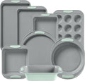 Pyrex 8-Piece Metal Bakeware Set, Lightweight Stainless Steel Baking Trays by Pyrex