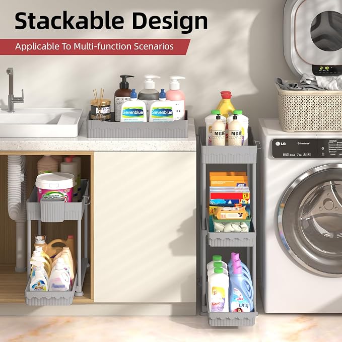 Sevenblue Under Sink Organizer, Bathroom Organizers and Storage, 2 Tier - Image 5