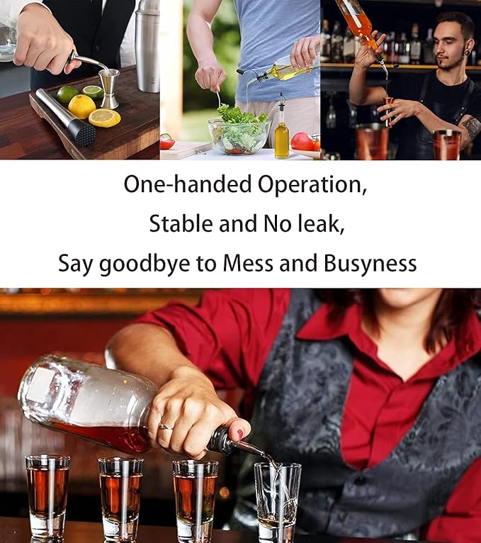 Pafusen 6 Pack Liquor Bottle Pourers, Liquor Pour Spout - Image 3