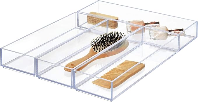 iDesign Clarity Drawer, Kitchen and Bathroom Organization Silverware, Large-Set - Image 4