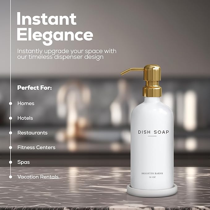 Luxury Glass Dish Soap Dispenser - Image 2