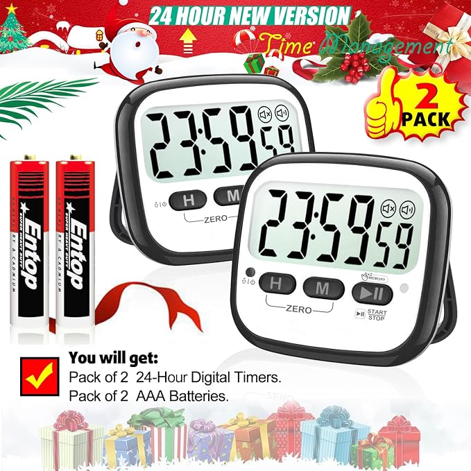 AyayaBoss 2-Pack Magnetic Kitchen Timers - Image 9