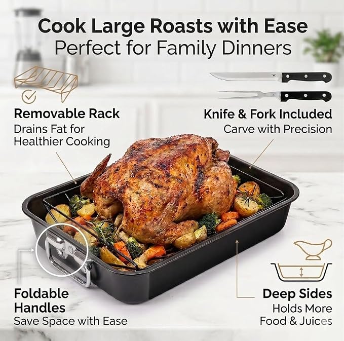 Moss & Stone 16.5” Roasting Pan - Image 3