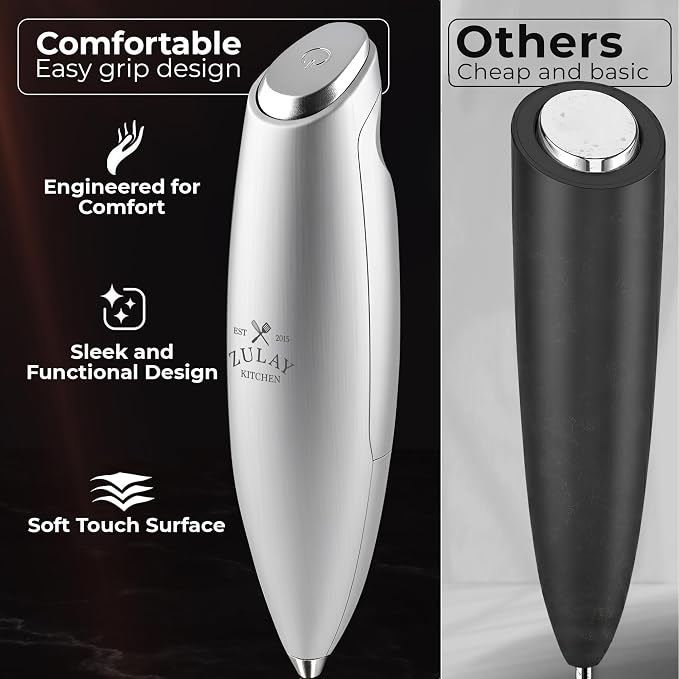 Zulay Kitchen Patented Tornado Triple Whisk Milk Frother - Image 4