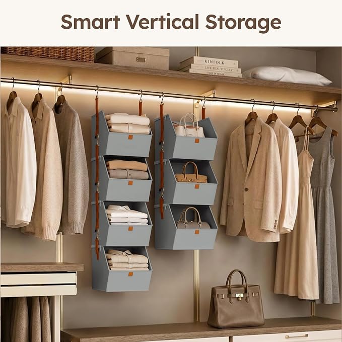 Homsorout Hanging Closet Organizer 4 Tier - Image 6