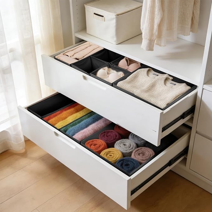 Drawer Organizer Clothes, 16 Pack Dresser Organizer Bins, Foldable Closet - Image 8