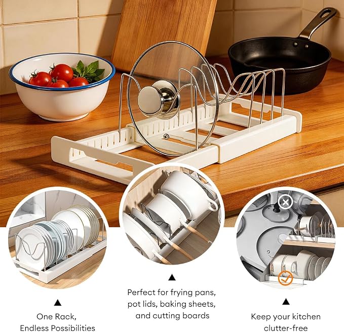 Pot and Pan Organizer Rack for Cabinet - Image 2