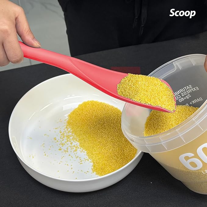 Cooking Spoon for Nonstick Cookwares, VOVOLY Silicone Spoon for Mixing - Image 9
