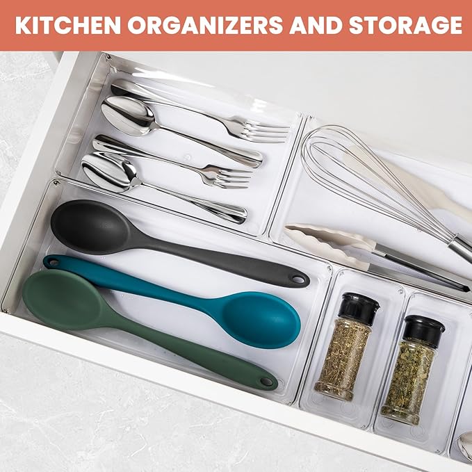 Large Clear Plastic Drawer Organizer 28 Pack - Image 4