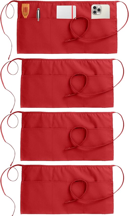 Utopia Wear 4 Pack Server Aprons by UTOPIAWEAR