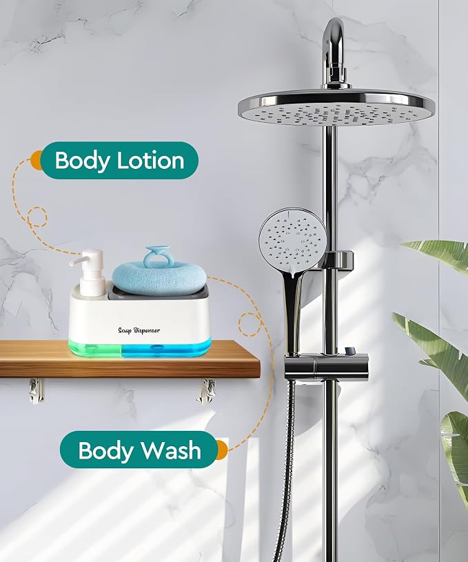 Kitchen Dish Soap Dispenser Set，Dish and Hand Soap Dispenser - Image 5