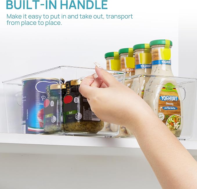 Vtopmart Clear Plastic Storage Bins, Countertops, Freezer Organization and - Image 3